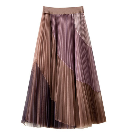 Classy Stripes Layered Maxi Skirt
