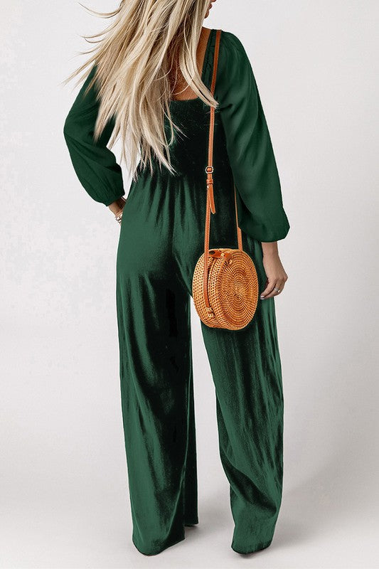 Square Neck Fit & Flare Jumpsuit